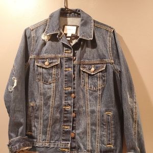 Ripped jean jacket